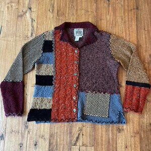 Curio (Anthropologie) Patchwork Sweater - size Large